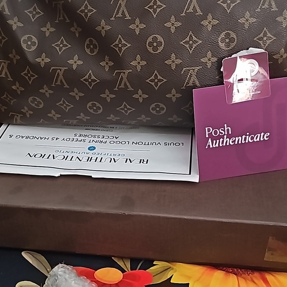 Louis Vuitton Logo Print Speedy 45 Handbag - Picture 3 of 16